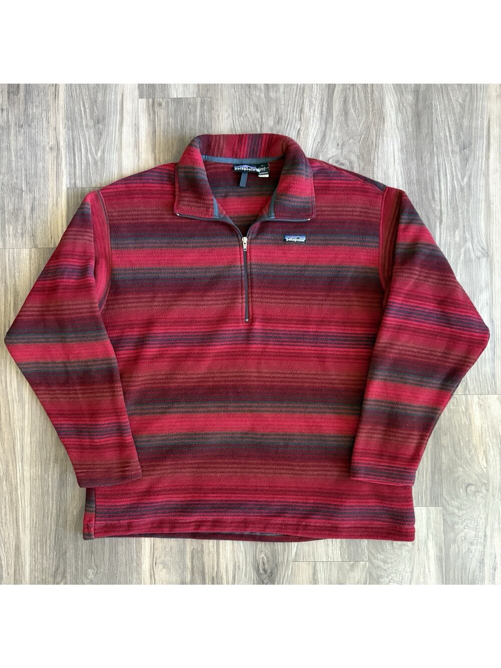 Vintage Patagonia Synchilla Pullover Fleece Size XL 1999 Striped Quarter Zip